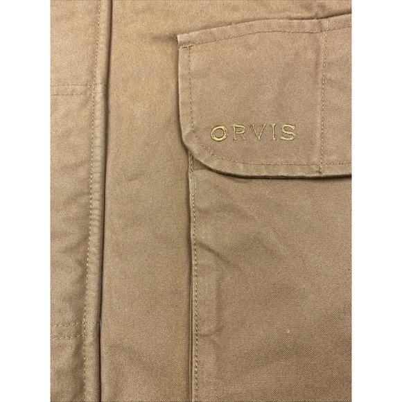 ORVIS Heritage Field Coat Men XXL Waxed Jacket Brown Corduroy Collar Line Rare - Picture 6 of 15